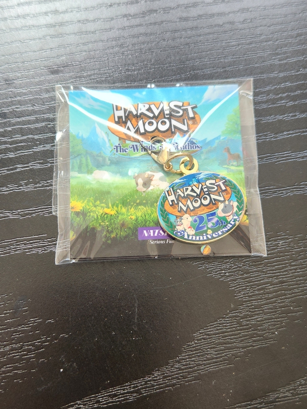 Harvest Moon 25th Anniversary Enamel Charm Keychain - Blue/Green
